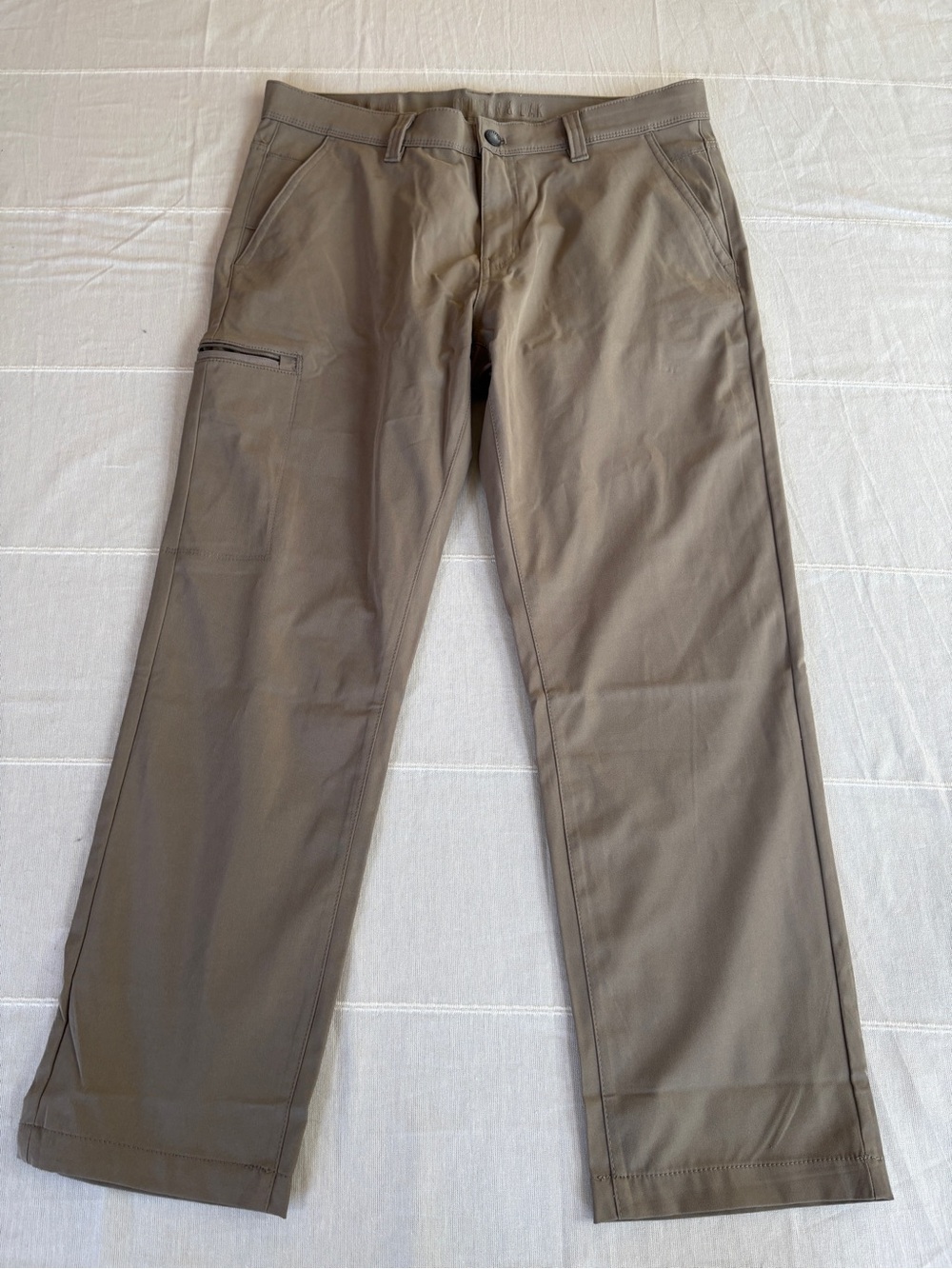 Copper & Oak Supply Co Men’s Performance Utility Pants Taupe 34x29 Straight Leg